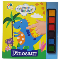 Imaginea Carticica de colorat si pictat cu degetul - Dinozaur