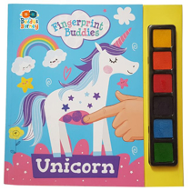 Imaginea Carticica de colorat si pictat cu degetul - Unicorn